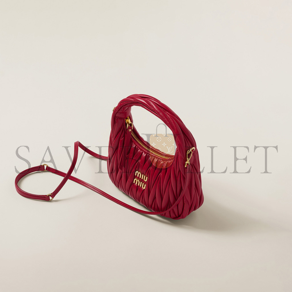 M1v M1v wander matelassÉ nappa leather hobo bag 5bc125 (20*17*6cm)